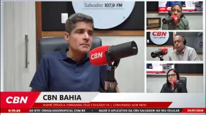 O Assunto é Rádio — Saindo na frente em relação as demais emissoras de rádio da capital baiana, a rádio CBN Salvador (107.9 FM), emissora do segmento all-news/esportes e que tem a direção-geral do radialista e empresário André Spínola, iniciou na manhã desta quarta-feira (29), as sabatinas com os candidatos à governador do estado da Bahia que disputarão as eleições deste ano. Em rede com as rádios Metropolitana Salvador (100.7 FM) e Feliz FM Salvador (98.3 MHz), que também são dirigidas por Spínola, a primeira sabatina aconteceu no programa jornalístico ‘CBN Bahia’, apresentado por André Spínola, Fernanda Cruz e Evilásio Júnior, que recebeu o candidato a […]