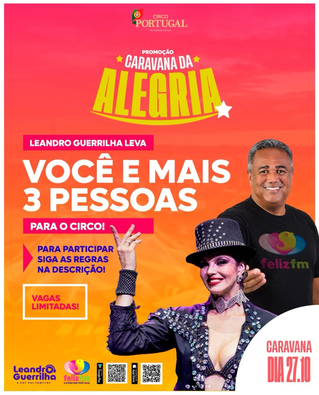 O Assunto é Rádio — Para quem quer começar o dia com o pé direito, boa energia e muita interatividade, o ponto de encontro certo é o programa Bom Dia Pra Vida, comandado por Leandro Guerrilha na Feliz FM Salvador 98.3. De segunda a sexta-feira, a partir das 07h, o estúdio se transforma em uma verdadeira festa para os ouvintes. Além de muita música e mensagens edificantes, o programa é um sucesso absoluto por causa da sua forte conexão com o público e das promoções imperdíveis. Atualmente, a grande atração é a CARAVANA DA ALEGRIA, que vai levar ouvintes acompanhados de mais três pessoas para curtirem […]